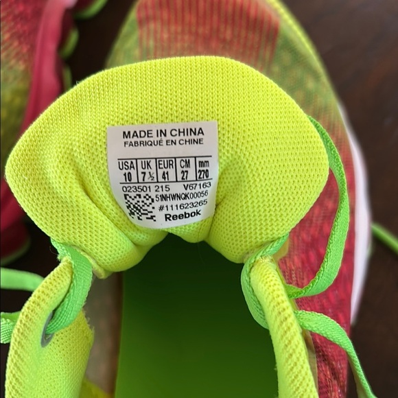 Reebok Jet Fuse Women's Athletic Shoes - Neon Green and Pink Sz 10 - Picture 7 of 8